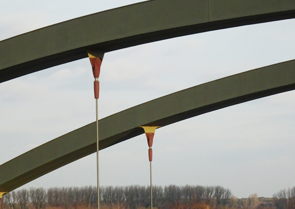 Gelmer-Brücke - Messungen an den Seilhängern